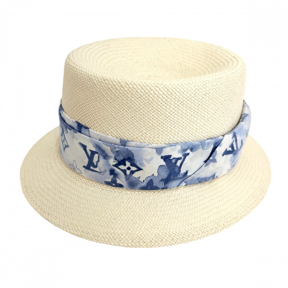 Louis Vuitton Cream and Blue summer hat